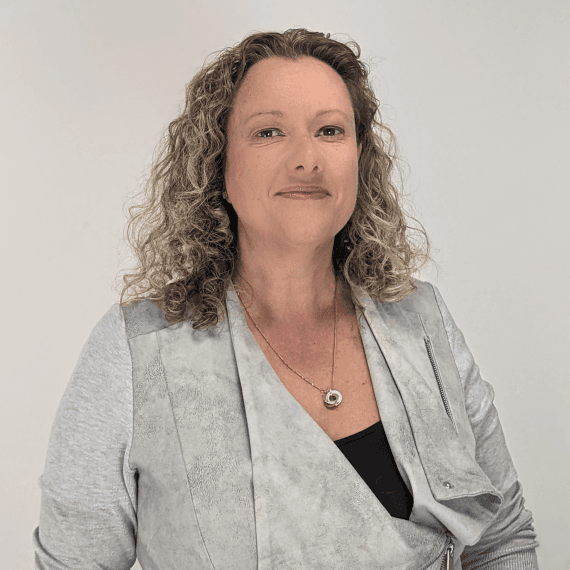 Portrait of Karen Holden in Grey